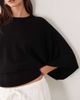 ASOS DESIGN ASOS DESIGN batwing sleeve waisted top in black - 3
