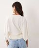 ASOS DESIGN ASOS DESIGN batwing sleeve waisted top in cream-White - 4