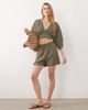 ASOS DESIGN ASOS DESIGN batwing wrap detail top in sage - part of a set-Green - 2