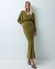 ASOS DESIGN ASOS DESIGN batwing wrap maxi dress in moss green - 1