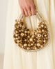 ASOS DESIGN ASOS DESIGN beaded and sequin scoop grab clutch bag in gold - 3
