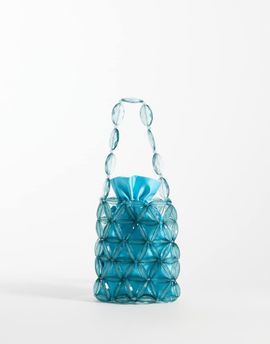 ASOS DESIGN ASOS DESIGN beaded bucket clutch in turquoise-Blue