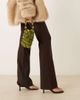 ASOS DESIGN ASOS DESIGN beaded bucket clutch purse in olive-Green - 3