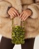 ASOS DESIGN ASOS DESIGN beaded bucket clutch purse in olive-Green - 4