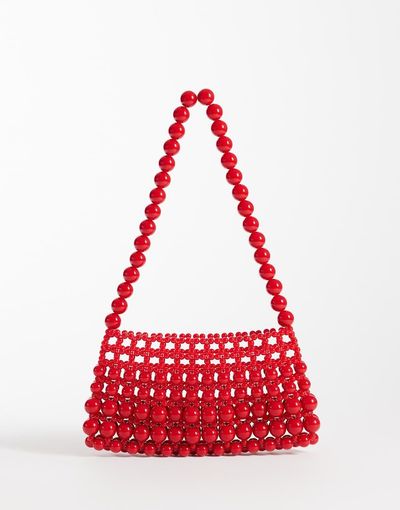 ASOS DESIGN ASOS DESIGN beaded clutch purse in red