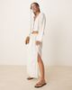 ASOS DESIGN ASOS DESIGN Belle linen blend beach skirt in mono stripe-White - 4