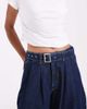 ASOS DESIGN ASOS DESIGN belted barrel leg jean in dark blue - 4
