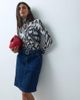 ASOS DESIGN ASOS DESIGN belted denim 90's pencil skirt in mid blue - 3
