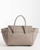 ASOS DESIGN ASOS DESIGN belted hardware grab handle tote in stone-Red - 4