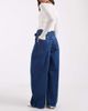 ASOS DESIGN ASOS DESIGN belted wide leg jean in mid blue - 3