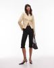 ASOS DESIGN ASOS DESIGN bengaline capri pants with split at sides in black pinstripe-Multi - 2