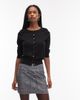 ASOS DESIGN ASOS DESIGN bengaline fitted mini skirt with tie detail in mono plaid-Multi - 2
