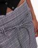 ASOS DESIGN ASOS DESIGN bengaline fitted mini skirt with tie detail in mono plaid-Multi - 4