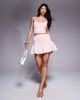 ASOS DESIGN ASOS DESIGN bengaline flippy mini skirt in baby pink - part of a set - 1