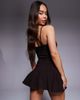 ASOS DESIGN ASOS DESIGN bengaline flippy mini skirt in chocolate - part of a set-Brown - 3