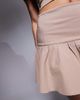 ASOS DESIGN ASOS DESIGN bengaline flippy mini skirt in mocha - part of a set-Brown - 3