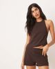 ASOS DESIGN ASOS DESIGN bengaline hot pant shorts in brown - part of a set - 1