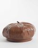 ASOS DESIGN ASOS DESIGN beret hat in faux leather in dark biscuit-Brown - 1