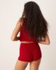 ASOS DESIGN ASOS DESIGN bianca buttoned hot pants in red - part of a set-Neutral - 4