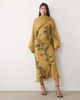 ASOS DESIGN ASOS DESIGN bias cut embellished maxi dress with blouson full sleeves in olive green-MULTI - 2