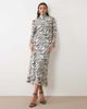 ASOS DESIGN ASOS DESIGN bias high neck maxi dress in zebra print-White - 1