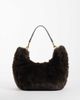 ASOS DESIGN ASOS DESIGN big fur shoulder in chocolate-Brown - 1