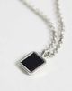 ASOS DESIGN ASOS DESIGN black square pendant necklace in silver - 2
