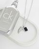 ASOS DESIGN ASOS DESIGN black square stone and shark tooth pendant necklace in silver - 2
