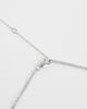 ASOS DESIGN ASOS DESIGN black square stone and shark tooth pendant necklace in silver - 3