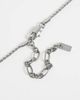 ASOS DESIGN ASOS DESIGN black stone and feather pendant necklace in silver - 3