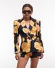 ASOS DESIGN ASOS DESIGN blazer with nipped waist and power shoulder in bright floral-Multi - 1
