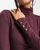 ASOS DESIGN ASOS DESIGN blend roll neck top with button cuff in aubergine-Purple - 3