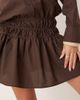 ASOS DESIGN ASOS DESIGN blouson shirt mini dress with dropped waist in mole brown - 4
