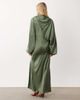ASOS DESIGN ASOS DESIGN blouson sleeve asymmetric satin maxi dress in olive green - 2
