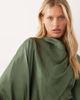 ASOS DESIGN ASOS DESIGN blouson sleeve asymmetric satin maxi dress in olive green - 4