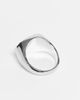 ASOS DESIGN ASOS DESIGN blue jade semi-precious oval s signet ring in silver - 3