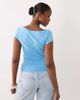 ASOS DESIGN ASOS DESIGN boat neck short sleeve baby tee in washed blue - 4