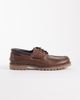 ASOS DESIGN ASOS DESIGN boat shoes with cleated sole in brown leather - 1