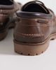 ASOS DESIGN ASOS DESIGN boat shoes with cleated sole in brown leather - 4