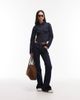 ASOS DESIGN ASOS DESIGN bootcut flare jeans in pinstripe - part of a set-Navy - 1