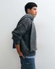 ASOS DESIGN ASOS DESIGN border rib knit scarf in gray - 1