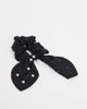 ASOS DESIGN ASOS DESIGN bow scrunchie in pearl embellished black velvet - 1