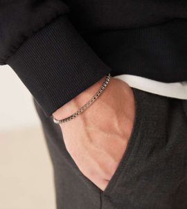 ASOS DESIGN ASOS DESIGN box link chain bracelet in silver
