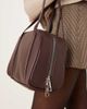 ASOS DESIGN ASOS DESIGN boxy bowler bag with tonal strap in burgundy-Red - 2