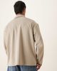 ASOS DESIGN ASOS DESIGN boxy coach shacket in textured ecru stripe-Neutral - 4
