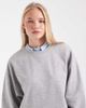 ASOS DESIGN ASOS DESIGN boxy crop brushback sweatshirt in gray heather - 3