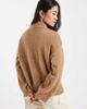 ASOS DESIGN ASOS DESIGN boxy fit fluffy knit sweater with high neck in mocha-Brown - 4