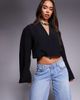 ASOS DESIGN ASOS DESIGN boxy moulded sleeve blazer in black - 1