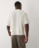 ASOS DESIGN ASOS DESIGN boxy oversized Henley T-shirt in cream textured fabric-White - 3