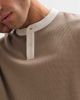 ASOS DESIGN ASOS DESIGN boxy oversized long sleeve henley t-shirt with contrast neck in beige waffle-NEUTRAL - 3